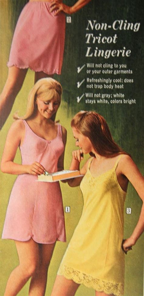 1968 Slips Full Of Bright Colors Retro Lingerie Lingerie Sleepwear