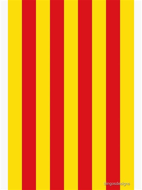 Catalonian Flag Catalan Senyera Poster By Bingosdesigns Redbubble