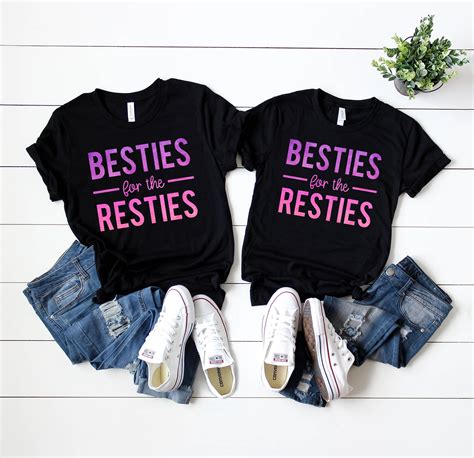 I want my bff and i to have cute kinda the same bios for instagram. Besties For The Resties Matching Shirt Set | Bff shirts ...