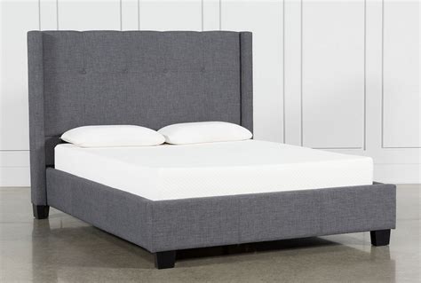 Shop For Damon Charcoal Eastern King Upholstered Platform Bed At