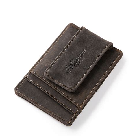 This feature is often (but not even money clips with card holders may have less space for cards than your old wallet did. Men Women Crazy Horse Leather ID Card Cash Holder Magnetic Money Clip Wallet | eBay