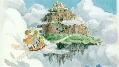 Studio Ghibli Castle In The Sky Robot Anime Floating Island Wallpaper