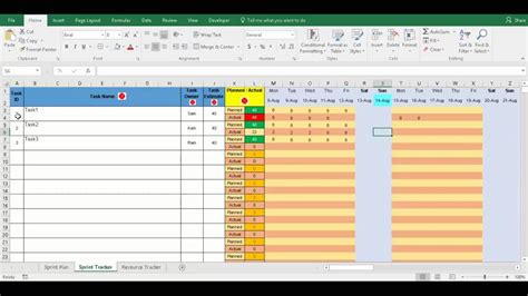 Sprint Planning Template Lovely Sprint Tracker Excel Template Study