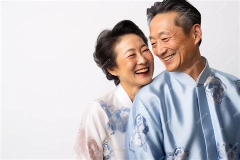 Premium Photo Portrait Of Old Asian Couple With Kimono