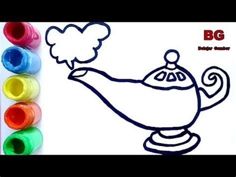 Aladin Magic Lamp Cara Menggambar Dan Mewarnai Lampu Ajaib Aladin