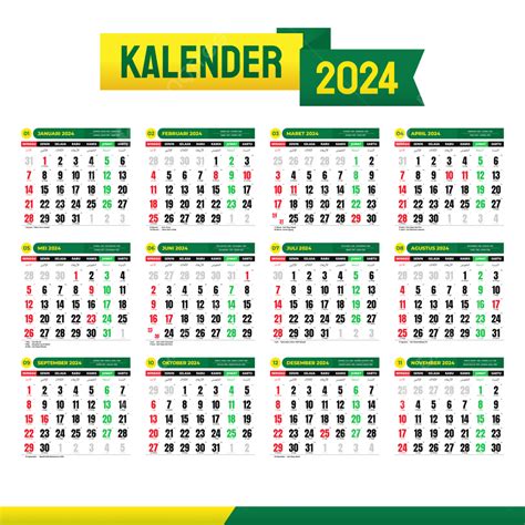 Kalender 2024 Lengkap Dengan Hiriyah Dan Jawa Vektor Kalender 2024