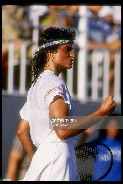 Gabriela Sabatini Of Argentina Stands On The Court During A Match At