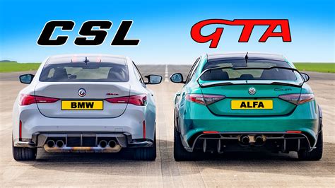 Drag Race BMW M4 CSL Vs Alfa Romeo Giulia GTA Carwow