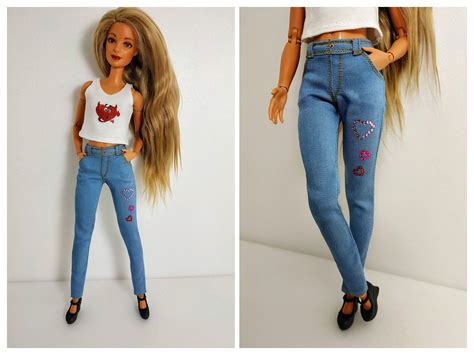 Barbie Clothes Barbie Jeans Denim Pants For Barbie Doll M2m Etsy Handmade Clothes Clothes