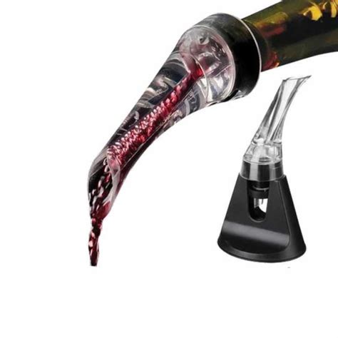 Stainless Steel Wine Aerator Pourer Deluxe Decanter Spout For Robust Red And White Wine