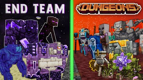 End Mobs Vs Minecraft Dungeons Mob Battle Youtube