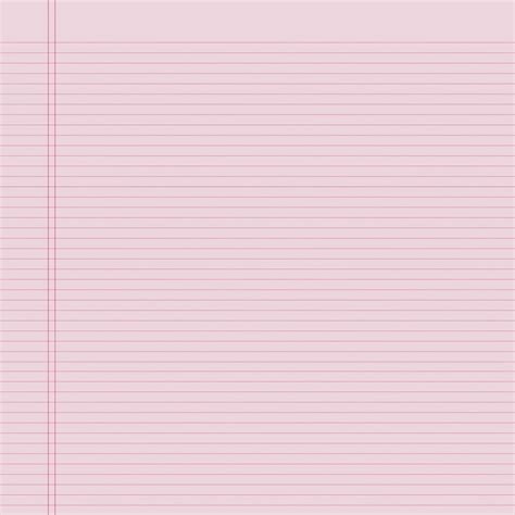 Lined Notebook Paper Template Pink Learning Printable