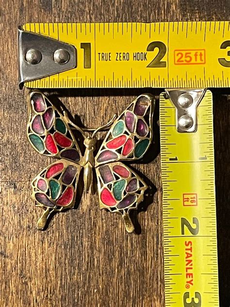 Vintage Trifari Butterfly Brooch Gem