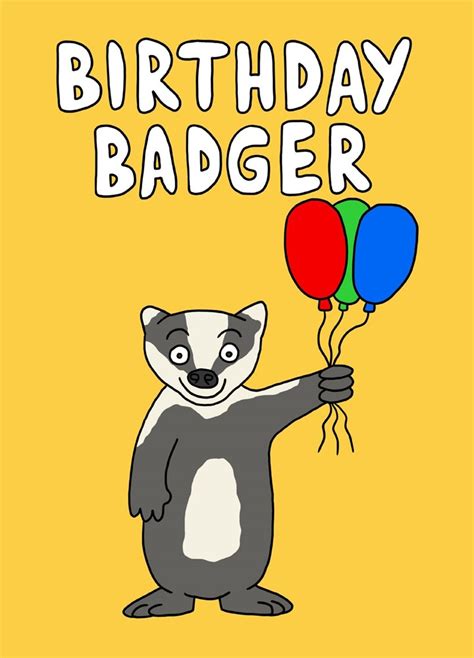 Birthday Badger Card Scribbler