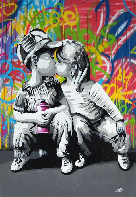 Seaty Kiss Artsper Pop Art Canvas Street Art Banksy Graffiti