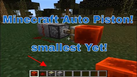 Minecraft Automatic Piston Tutorial Youtube