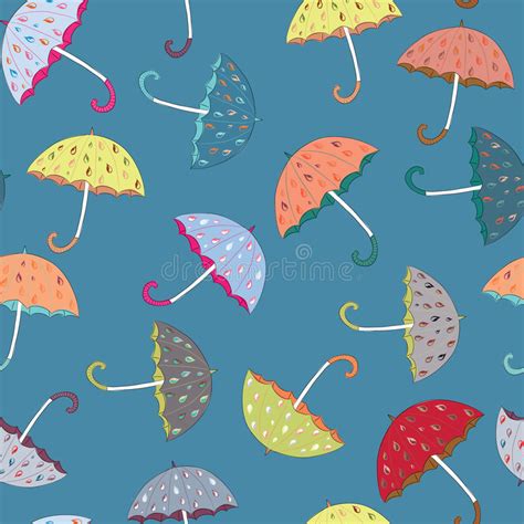 Colorful Umbrellas Pattern Stock Illustrations 1554 Colorful