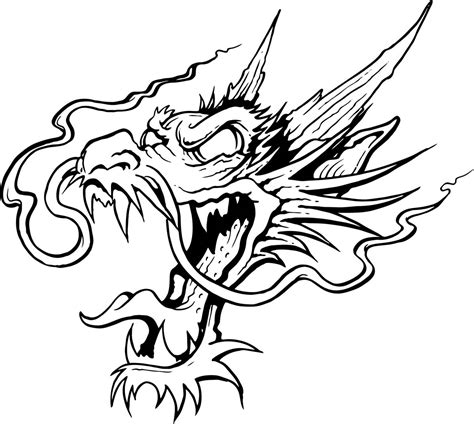 Screaming Dragon Line Drawing Other Tattoo Tattoo Design Art Clipart Best Clipart Best