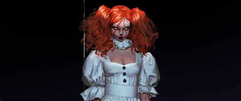 2560x1080 Pennywise Clown Girl 2560x1080 Resolution Hd 4k Wallpapers