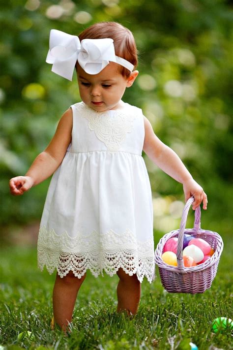 Infant White Dress Baby Girl Easter Dress Baby Girl White Dress