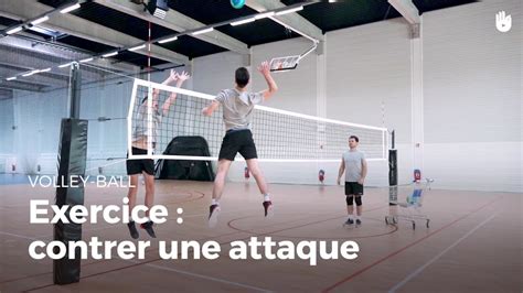 Exercice De Contre Contrer Une Attaque Volley Ball Youtube