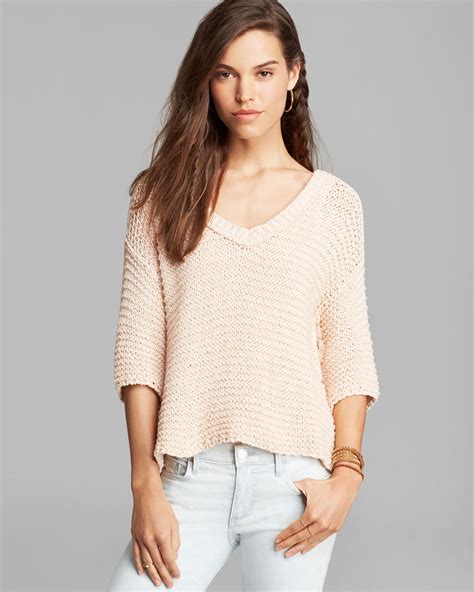 Lyst Free People Sweater Park Slope In Pink