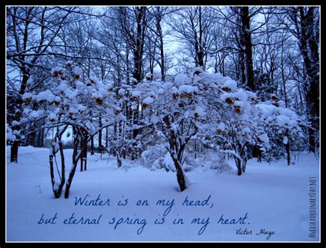 Winter Is On My Head But Eternal Spring Is In My Heart