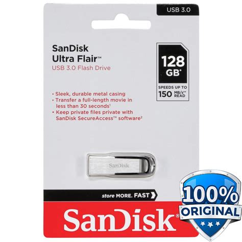 Sandisk Ultra Flair Flashdisk Usb 30 128gb Sdcz73 No Color