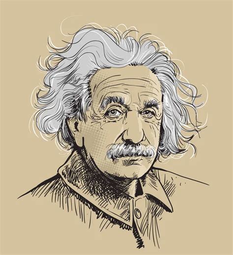 Dibujos Albert Einstein Cabeza De Albert Einstein — Vector De Stock