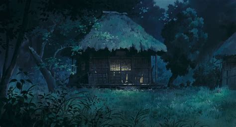 Anime Landscape Hut From Pom Poko Movie Anime Background