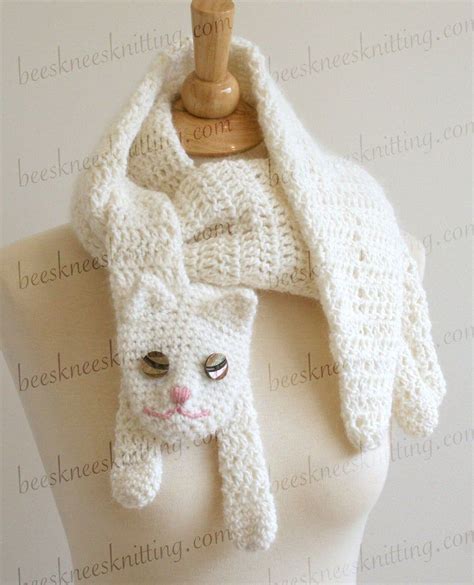 Digital Pdf Crochet Pattern For Cat Cuddler Scarf Diy Fashion