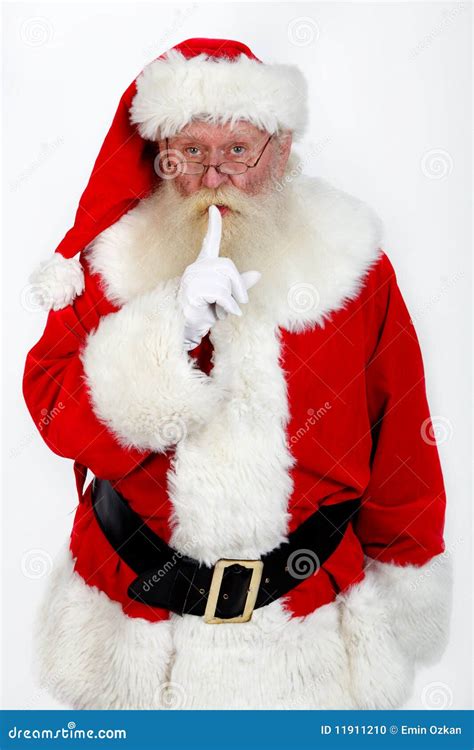 Santa Shush Stock Photo Image Of Christmas Secret Looking 11911210