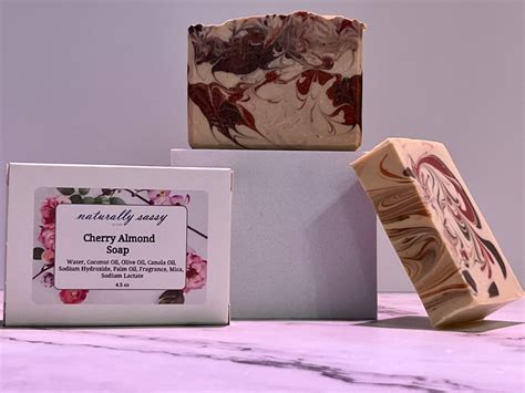 cherry almond soap naturally sassy soaps