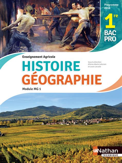 Histoire Et Géographie 1re Bac Pro Agricole Livre De Lélève