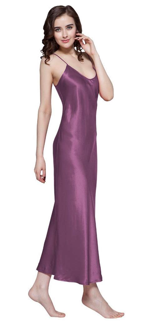 Day 4 Purple Silk Nightgown Night Gown Gowns Silk Nightgown
