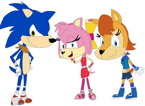 Sonic Boom Sonic Amy And Sally Acorn By Justinanddennis