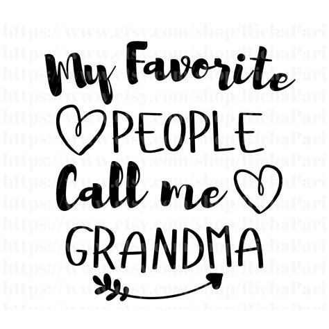 My Favorite People Call Me Grandma Svg Grandma Valentine Svg Etsy