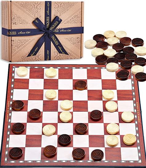 Jaques Of London Draughts Board Game 12 Foldable Draughts Set