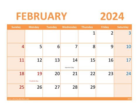 February 2024 Calendar Printable With Lines Monthly Calendar