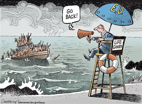 European Lifeguard Globecartoon Political Cartoons Patrick Chappatte