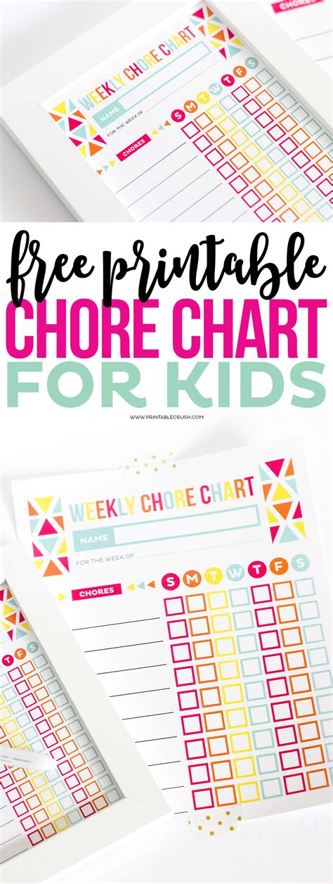 Chore Charts For Kids Keep Kids On Track Using My Free Printable