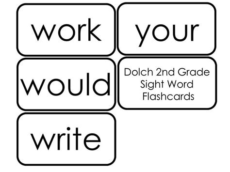 46 Printable Dolch 2nd Grade Sight Word Flashcards Etsy Hong Kong