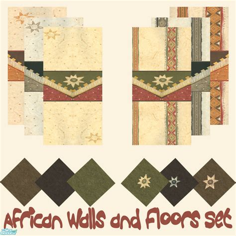 The Sims Resource African Walls And Floors Set