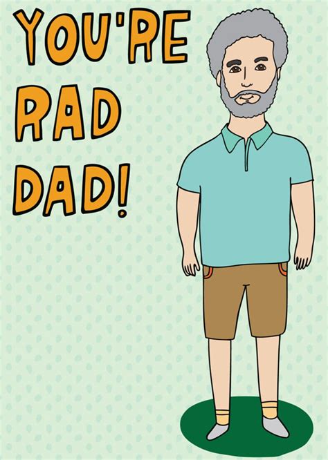 Fathers Day Card Youre Rad Dad Etsy