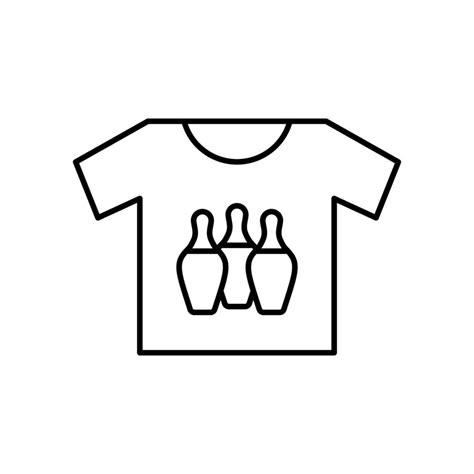 Bowling T Shirt Bowling Pins Vector Icon 22569042 Vector Art At Vecteezy