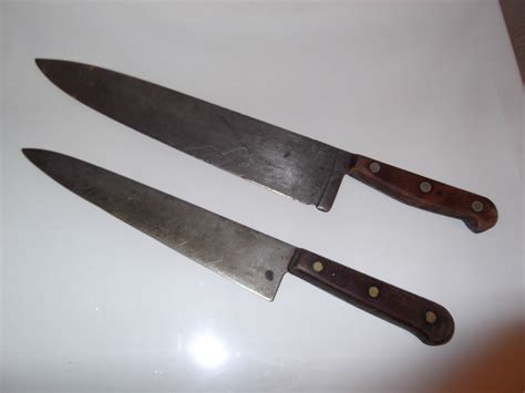Antique Large High Carbon Steel Butcher Knife Lot Group Antique