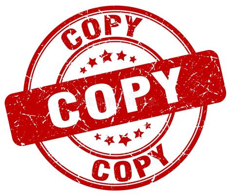Copy Red Rubber Stamp On White Background Stock Illustration