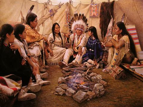 Vida Indigena Americana Pinturas Realistas Native