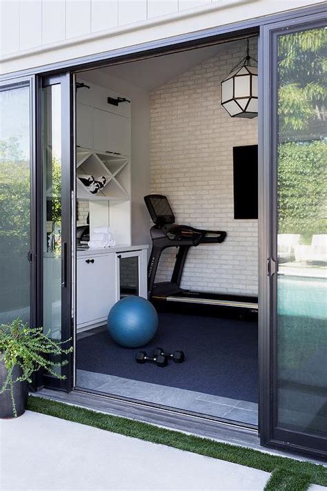 Home Gym With Sliding Glass Doors Transitional Denlibraryoffice