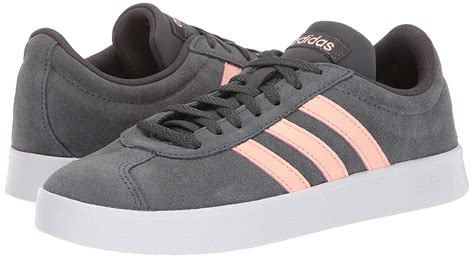 Adidas Vl Court 20 Shoes Womens Greyglow Pinkwhite Size 75 Ebay